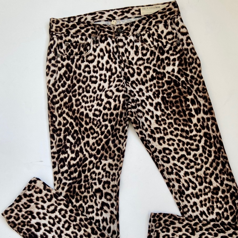Rag and Bone Leopard Print Boyfriend Jean
